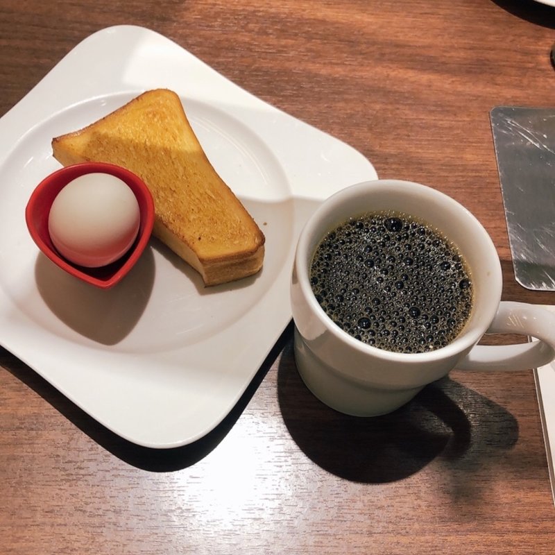 ブレンド珈琲（モーニング トースト&ゆで玉子）(むさしの森珈琲 三ツ沢店)