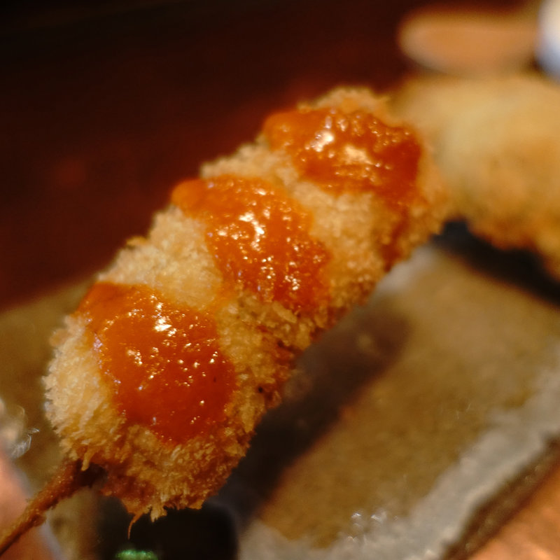 子持ち昆布練りウニ乗せ(串かつ 王将倶楽部)