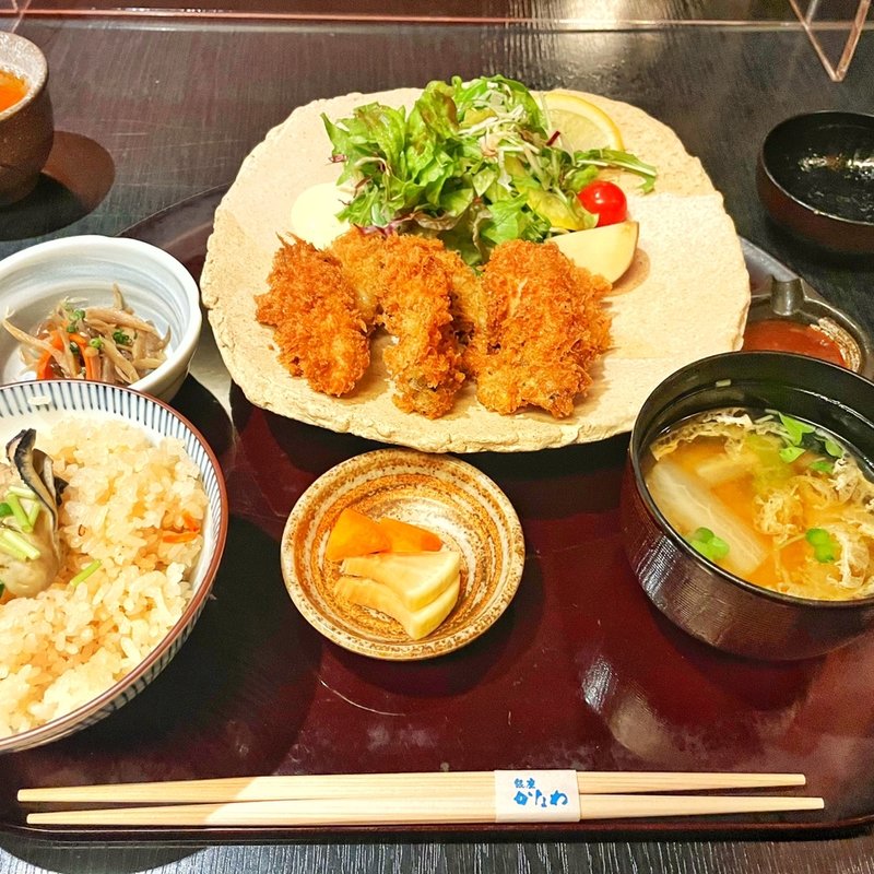 かきフライ膳(銀座 かなわ)