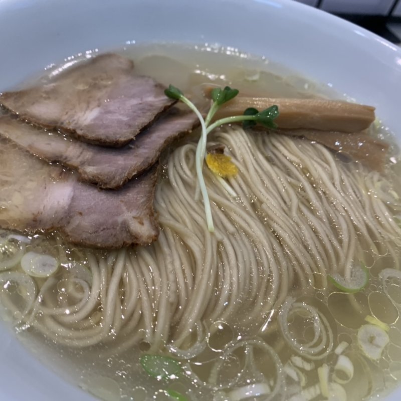 会津地鶏と帆立の塩らぁめん（朝限定）(うえんで喜多方店)