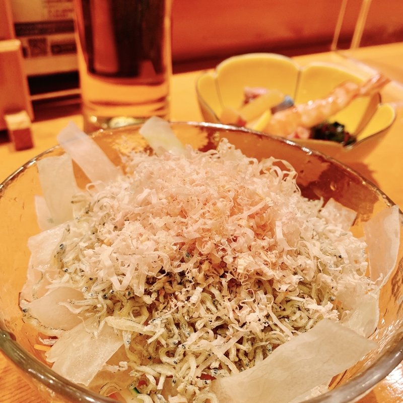 じゃこのせ大根サラダ(築地玉寿司 ウィング高輪店)