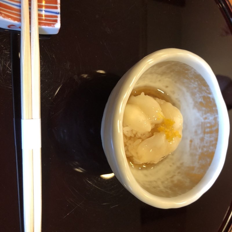 百合根の酒蒸し(日本料理　おかざき )