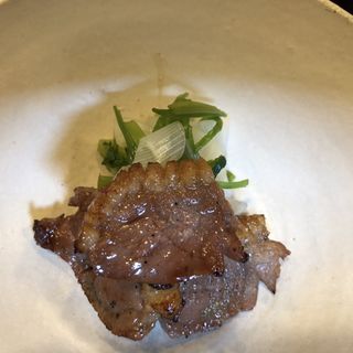 蔵王産鴨の炭火焼とセリに葱(日本料理　おかざき )