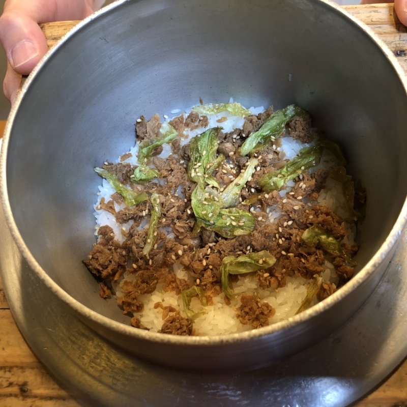 鯛そぼろ煮とフキノトウの炊き合わせご飯(日本料理　おかざき )