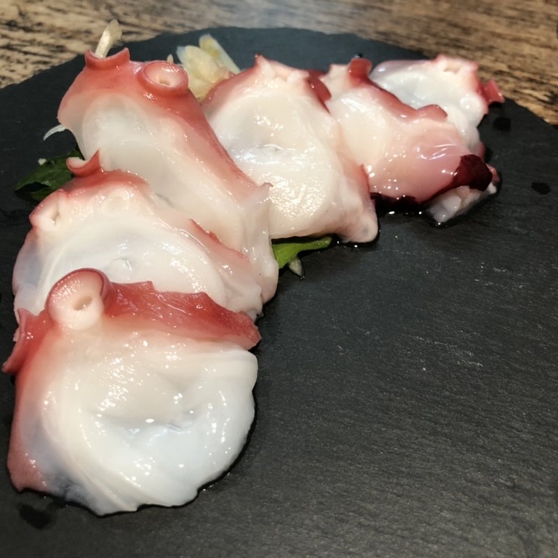 水タコ刺し(十割そば　初音)