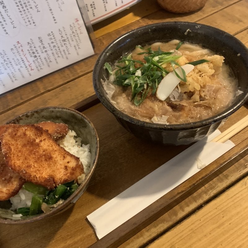 タレカツ丼　隠れうどん(大手通・愛宕屋)