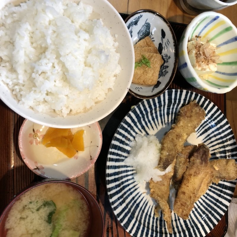 イワシ天ぷら定食(重箱 )