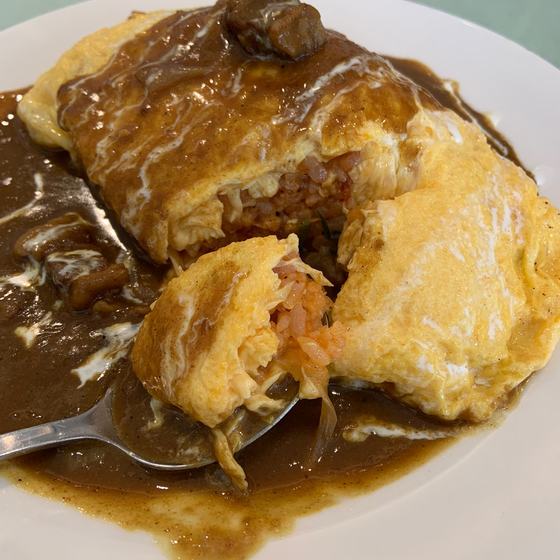 オムカレー〜カレーソース〜（サラダ付き）(タカセ池袋本店3Fレストラン)