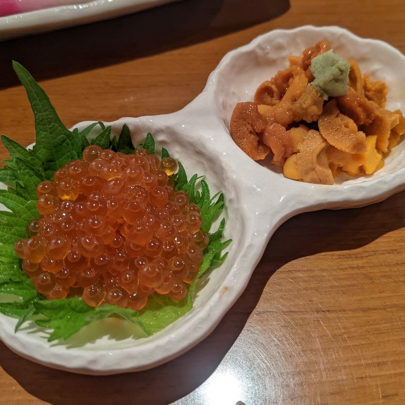ウニ・イクラ2点盛(一八寿し)
