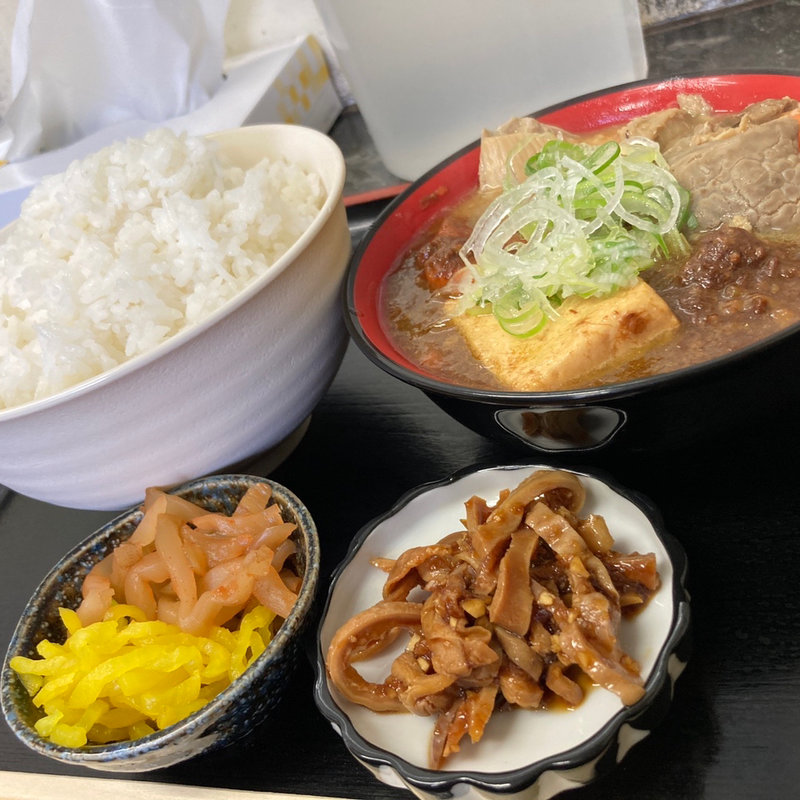 合い盛り+めし大(髙津のもつ煮込み専門店 タイガーワン)