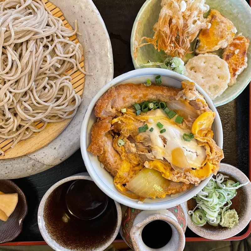天ざるミニカツ丼セット(そば家 麦藁)