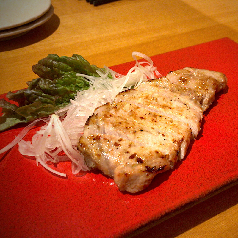 もちぶたロースの粕漬け焼き〜刻み山葵を添えて〜(かこいや 仙台駅前店)