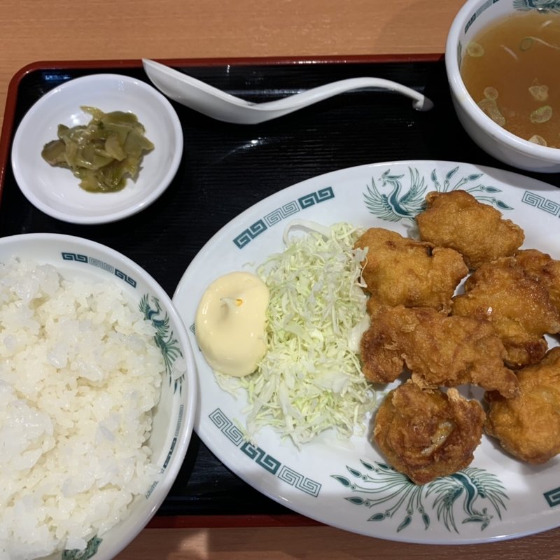 唐揚げ定食(日高屋千葉浜野店)