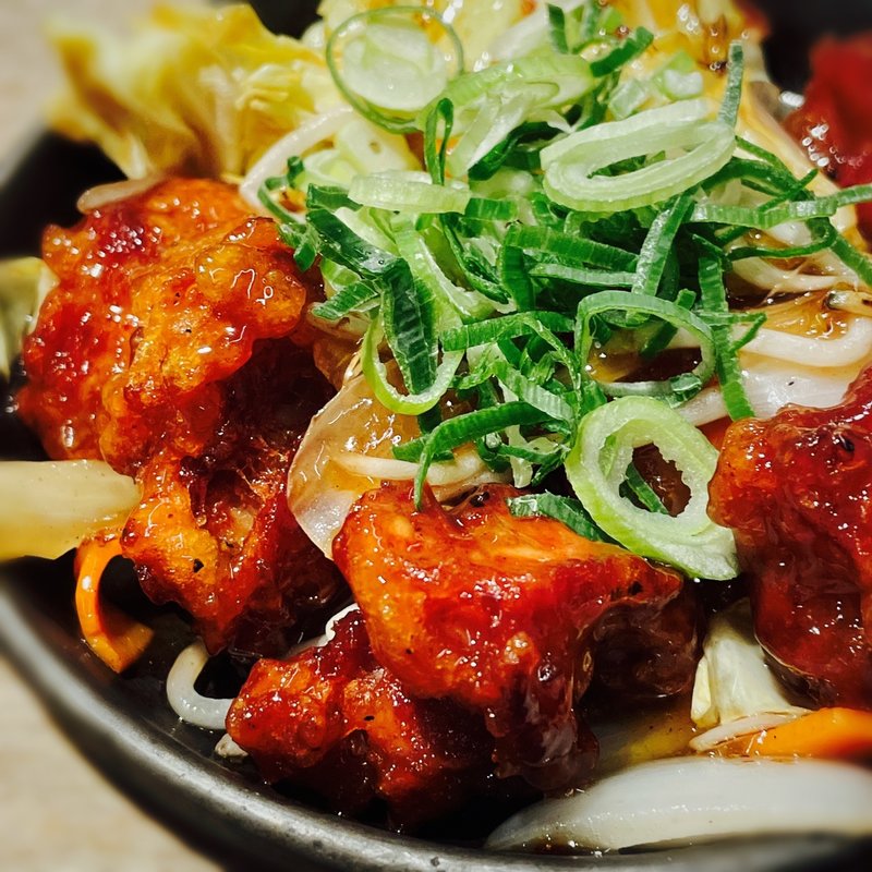 若鶏の甘酢あん炒め定食(喰人)