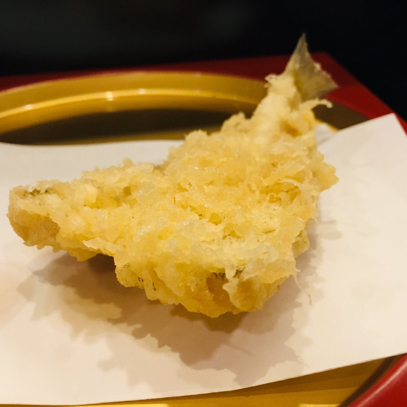 千葉産白鱚の天麩羅(天麩羅からり)