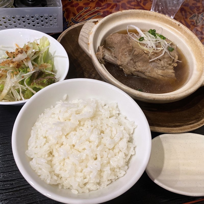 肉骨茶ランチセット（medium)(肉骨茶（バクテー）)