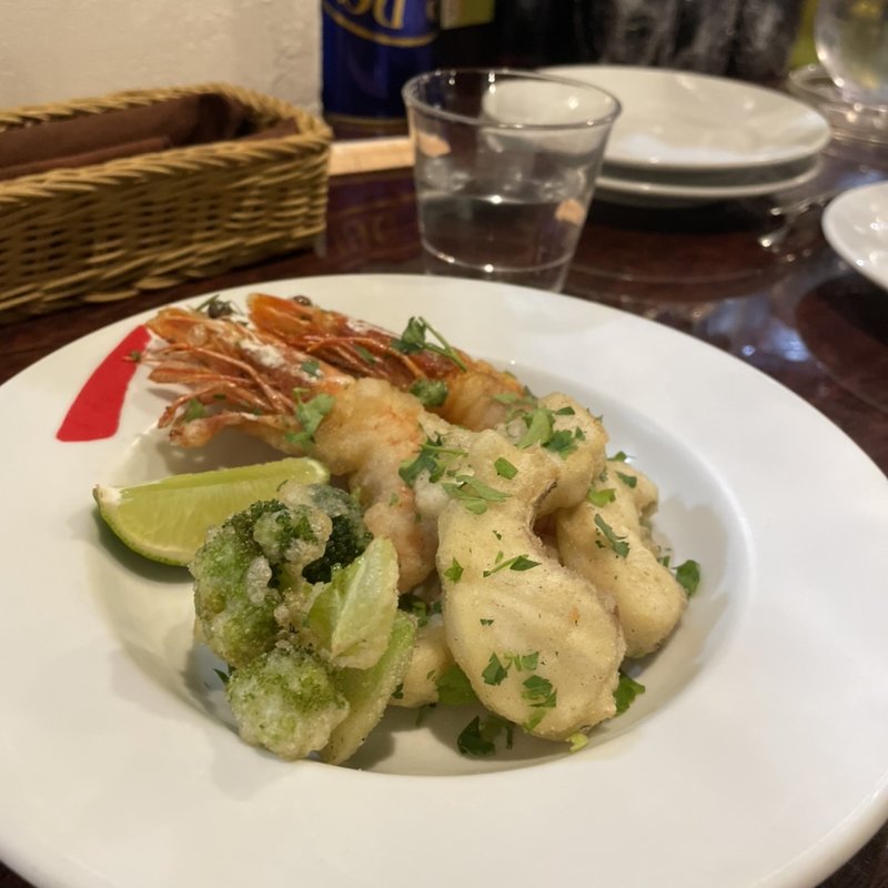 車海老と真鯛のフリット(カルボナイオ)