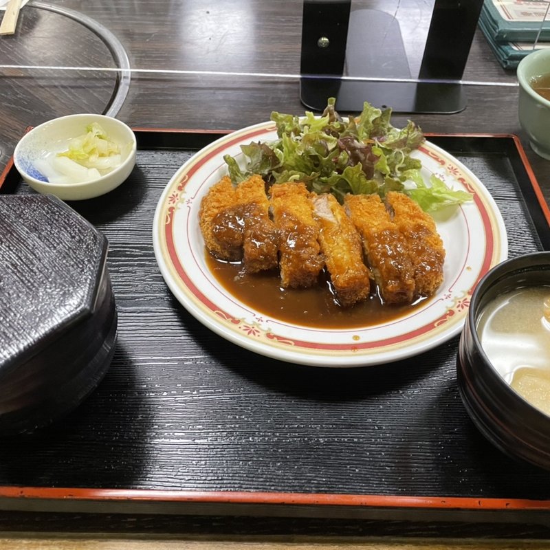 デミかつ定食(温泉付)(天然温泉 石道)