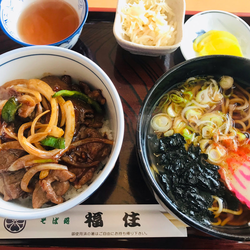 そばジンギスカン丼(そば処 福住 岩見沢（三笠）店 )