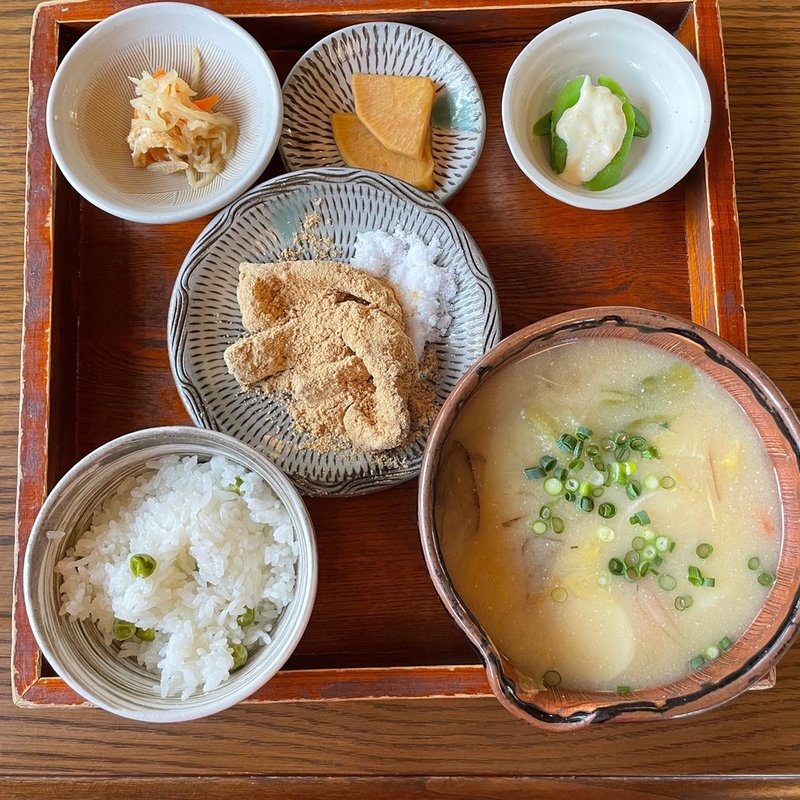 だんご汁定食(甘味茶屋 （あまみじゃや）)