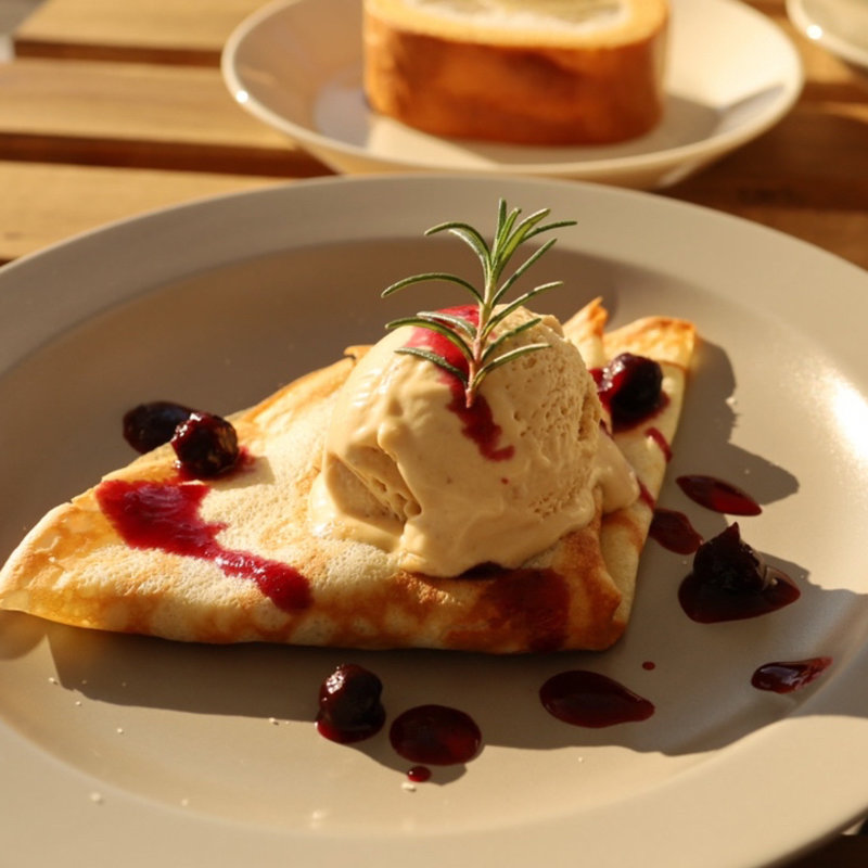 和栗のクレープ(はなぶさ有機農園)