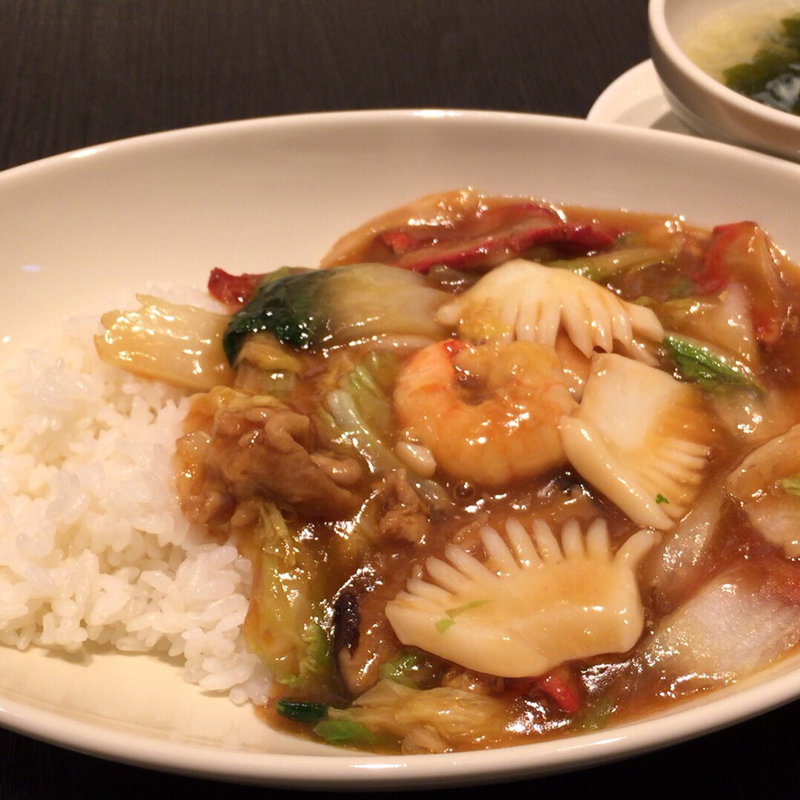 五目具だくさんあんかけごはん(広東炒麺 南国酒家 武蔵小杉東急スクエア店)