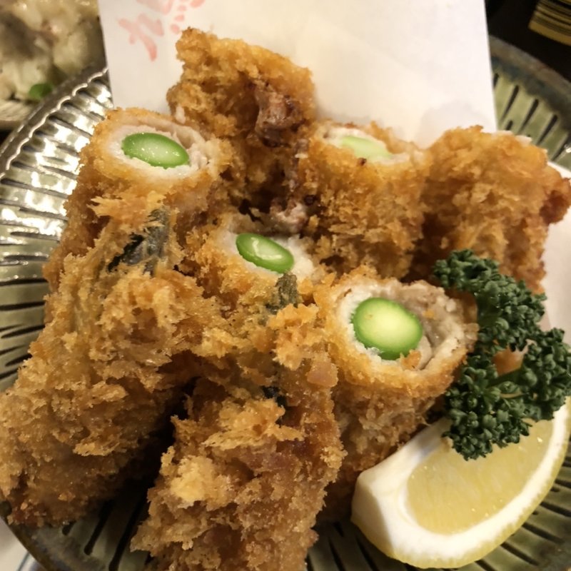 アスパラ肉巻き(酒場　鳩乃湯　学芸大学店)