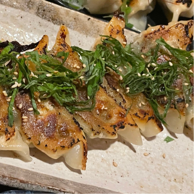 しそ餃子(牡蠣としゅうこと時々かねこ)