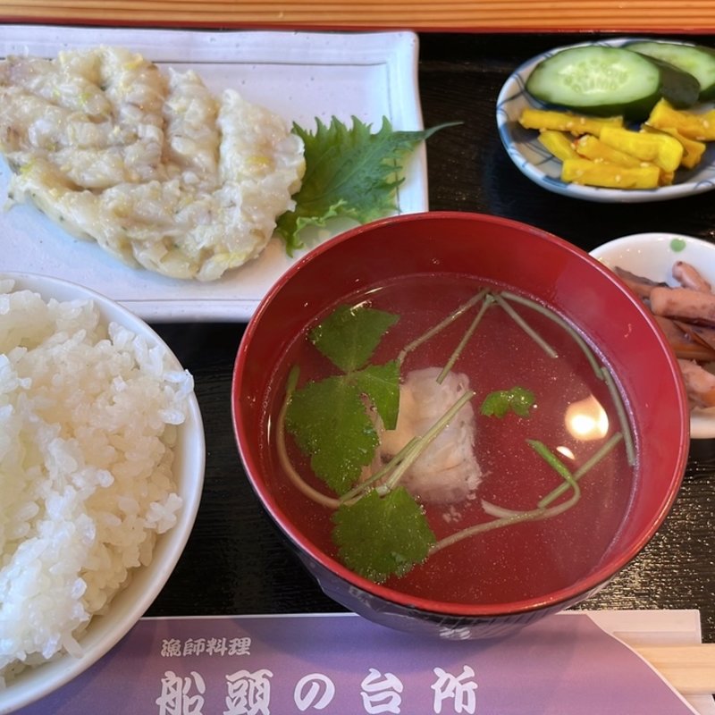 イカのなめろう定食(船頭の台所 )
