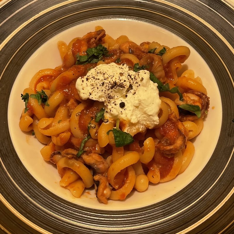 イイダコのピリ辛トマトソース　ヴィスヴィオ(ビッレリア&ピッツェリア ルーチェ （LUCE）)