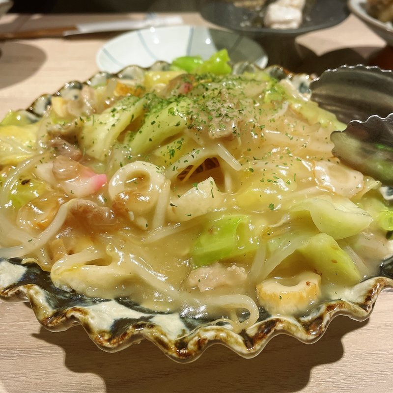 長崎皿うどん（細麺）(ふぐぶた酒場)