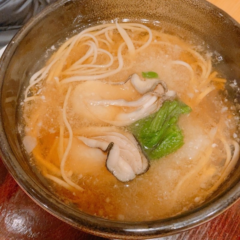 牡蠣と春菊のかぶらおろしそば(横川橋 康次郎 )