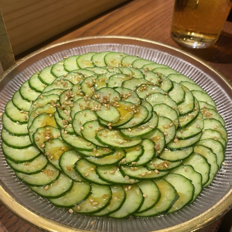 キュウリのなんちゃら。(博多鶴ふく　西麻布)
