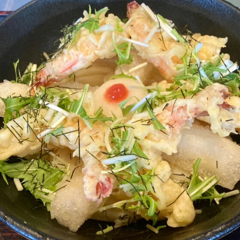海老と揚げ餅のぶっかけ(讃岐屋 雅次郎 )