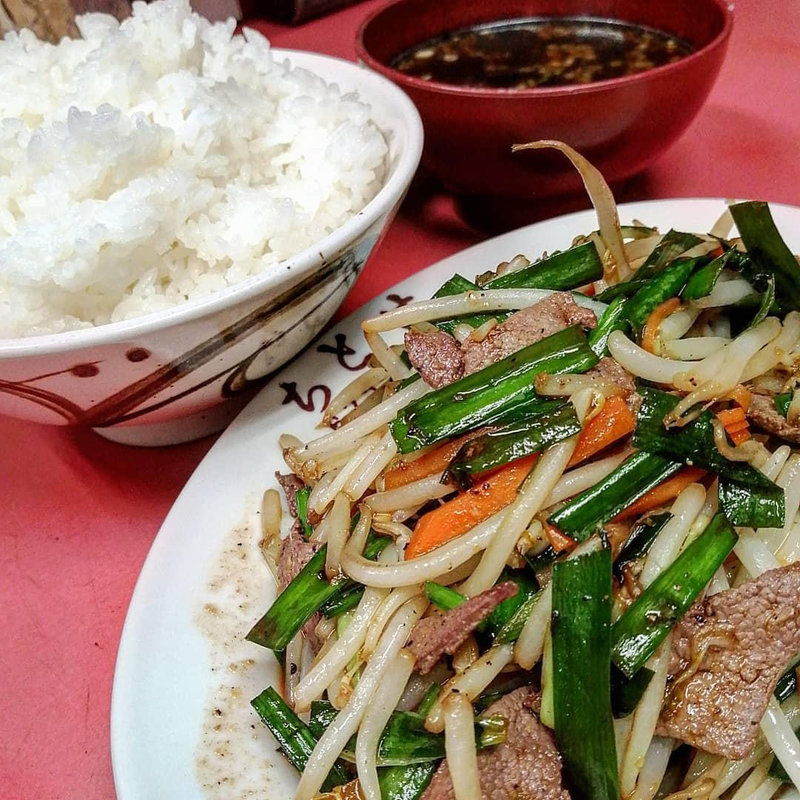 ニラレバ炒め定食(ちとせ )