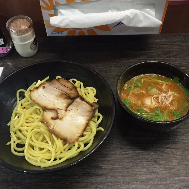 海老つけ麺(麺屋まるきゅう 大阪ミナミ堺筋店)