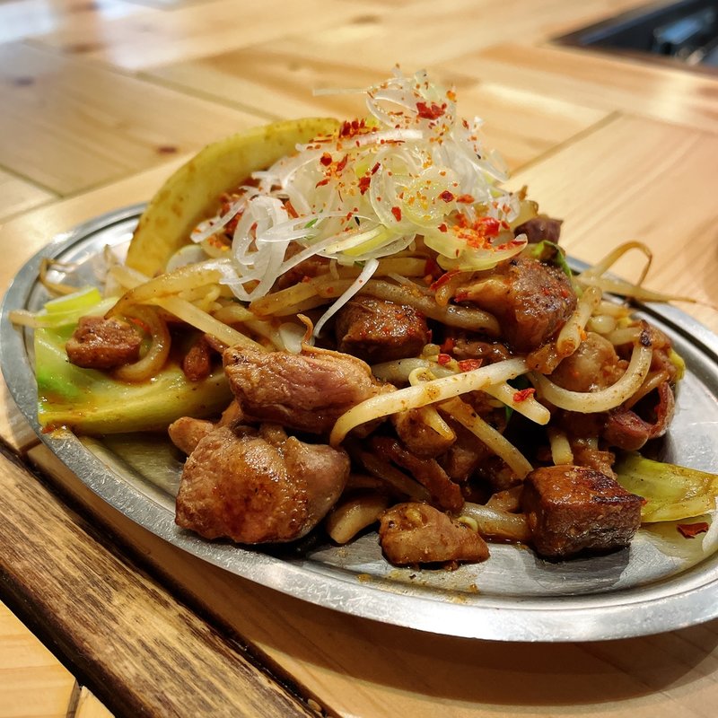 国産ぶたホルモン味噌炒め(大衆酒場 チャン栓チャン)