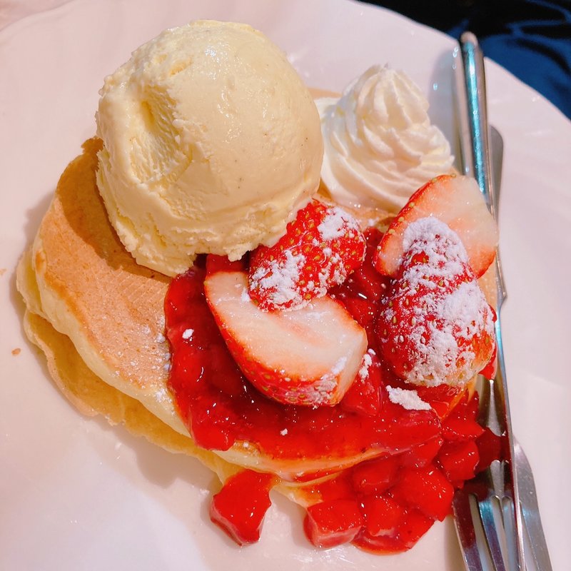 季節のホットケーキ(はまの屋パーラー後楽園店)
