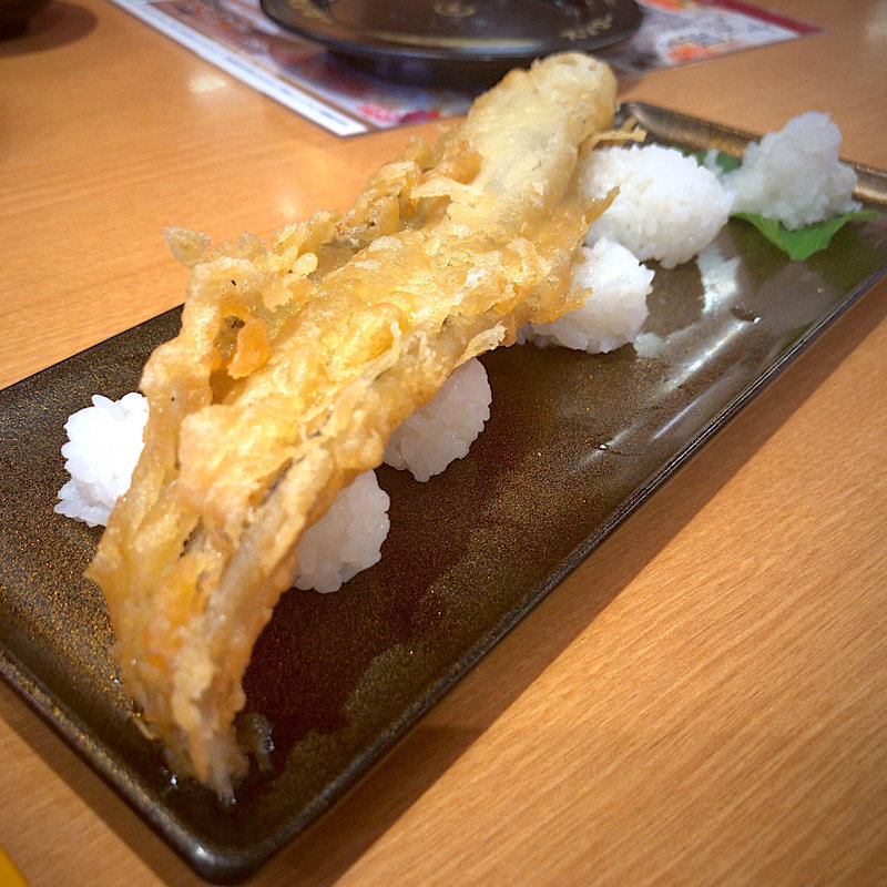 特大活〆穴子天ぷら一本勝負(スシロー あすと長町店 )