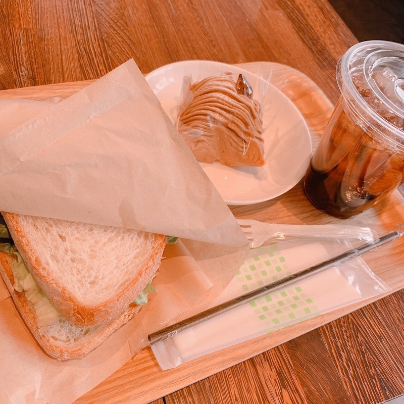 モンブランケーキセット(PaperBackCafe)