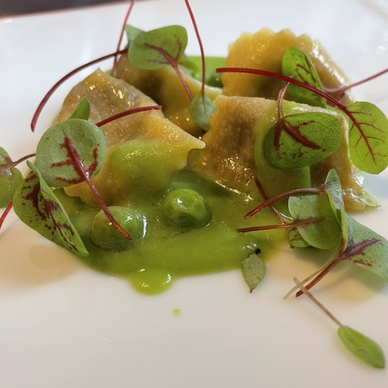 アニョロッティ・ダル・プリン ピゼッリのピュレ(レストラン・ピウ)