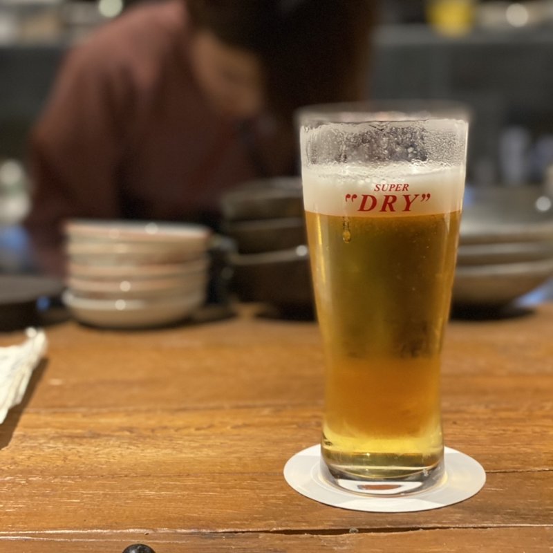 アサヒスーパードライ生ビール(立ち飲み小料理 衣)