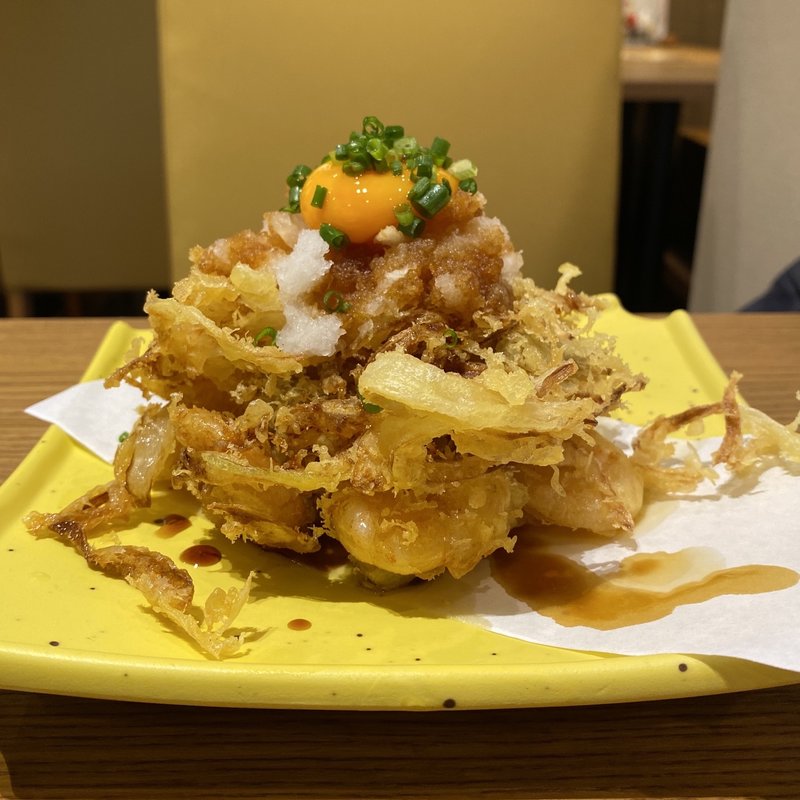 エビと野菜のかき揚げたれ(天ぷら食堂KITSUNE 浄心店)