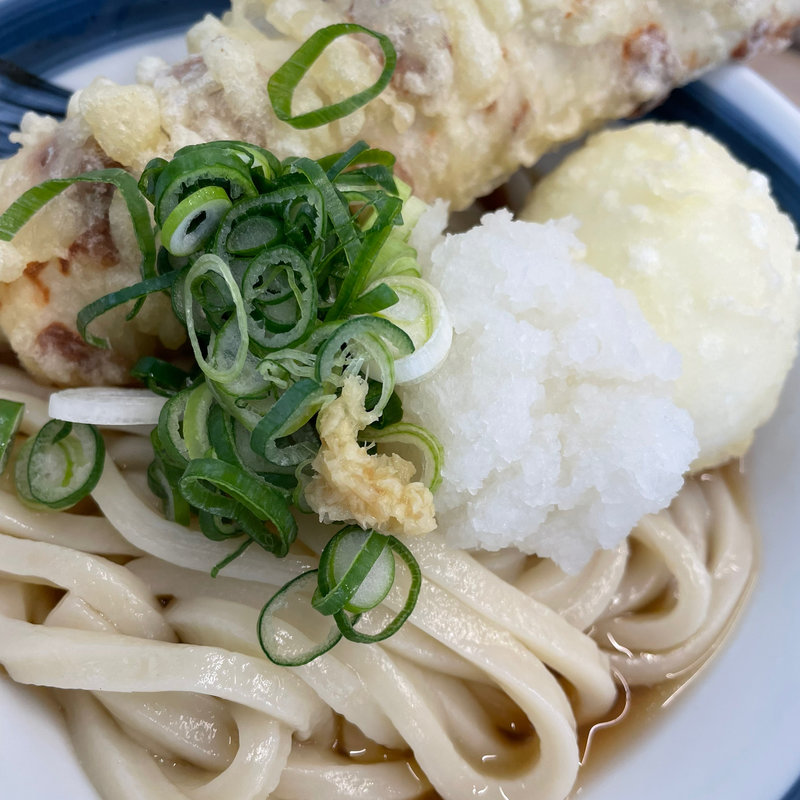 ちくわ、卵天うどん(讃岐うどん 一か〇)