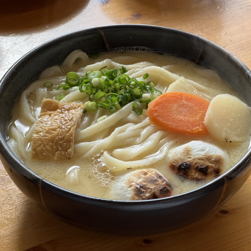 白みそアン雑煮うどん(冬季)(本場かなくま餅 福田 )