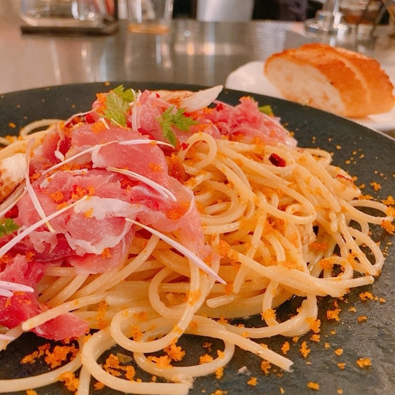 カラスミと生ハム・蕪のオイルパスタ(naked._Hiroshima)