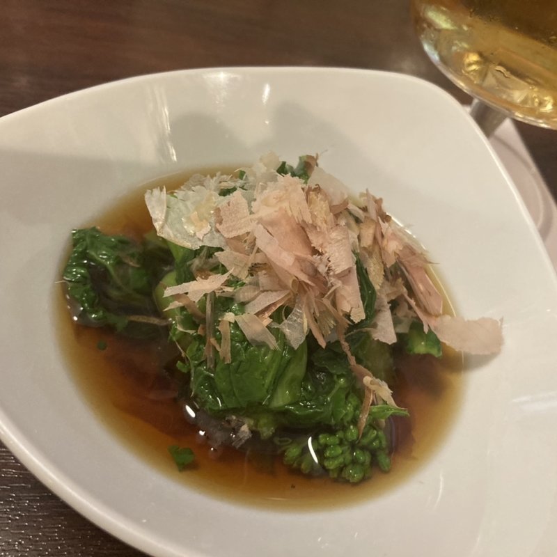 菜の花のおひたし(ビヤホール&カフェ ヨッシーズ茅場町)