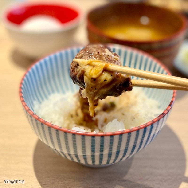 ハラミステーキとハンバーグ2個の定食(ハンバーグ嘉)