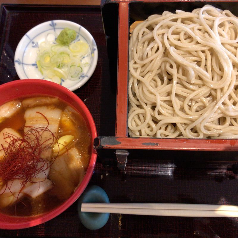 肉と豆腐の辛味せいろ(そば香露庵)