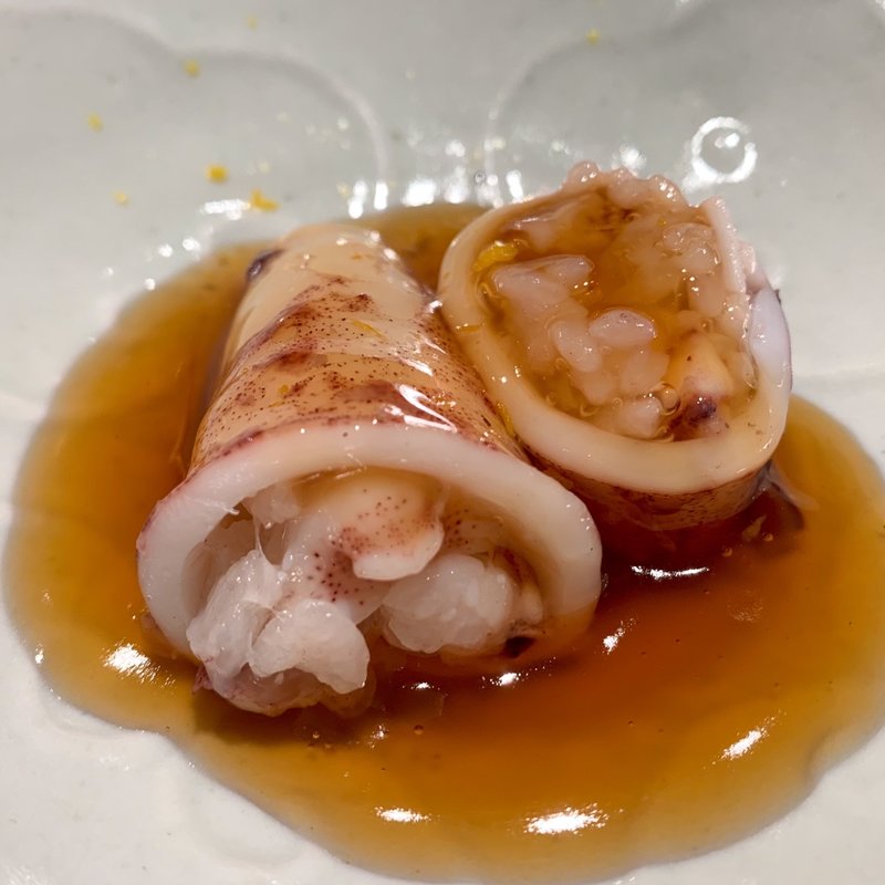 子持ちヤリイカ(鮨つぼみ)